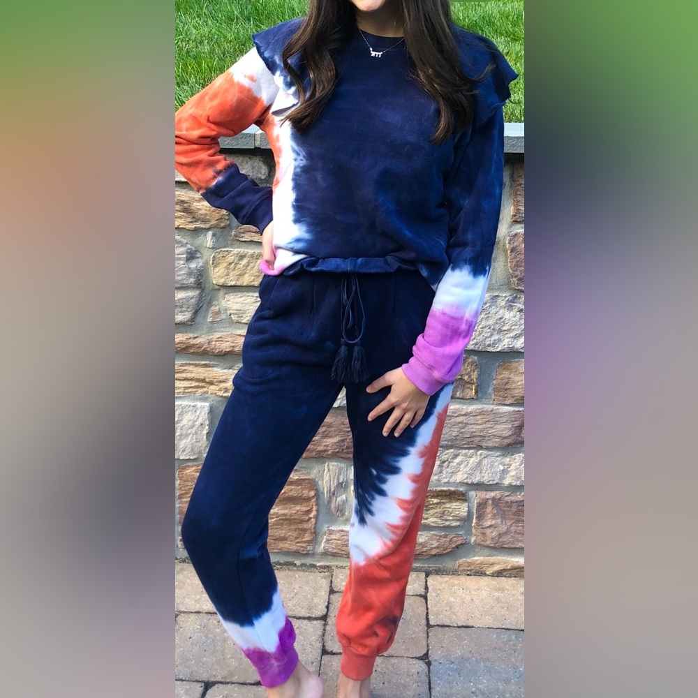 Something Navy Tie Dye Set Size Small